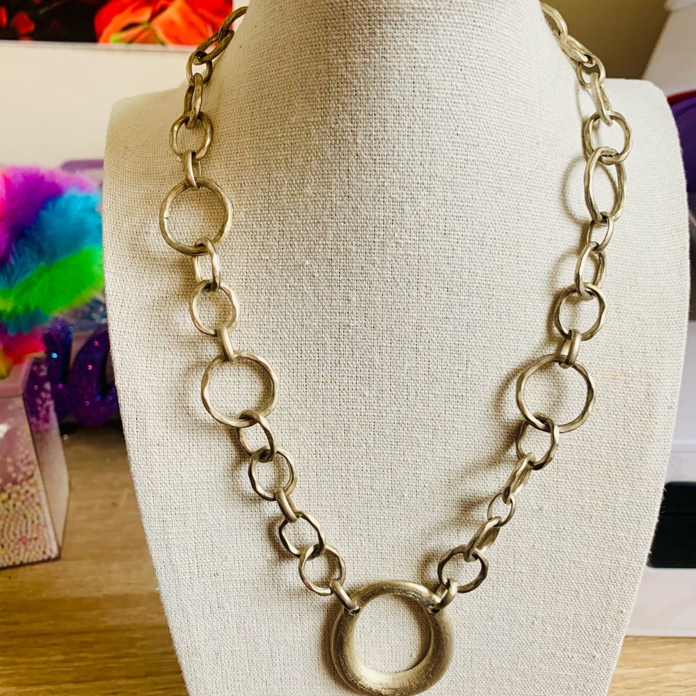 White House Black Market Silver Chain Necklace - Picture 3 of 4